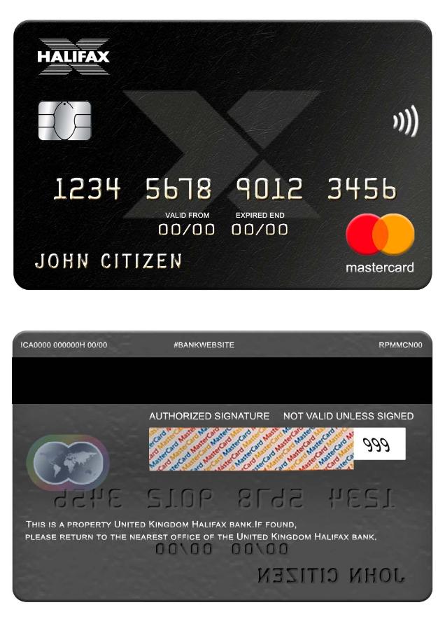 United Kingdom Halifax bank mastercard